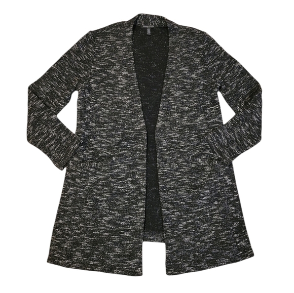 Eileen Fisher Micro-Tweed Knit Open Front Sweater Blazer Jacket Petite Medium - Picture 5 of 12